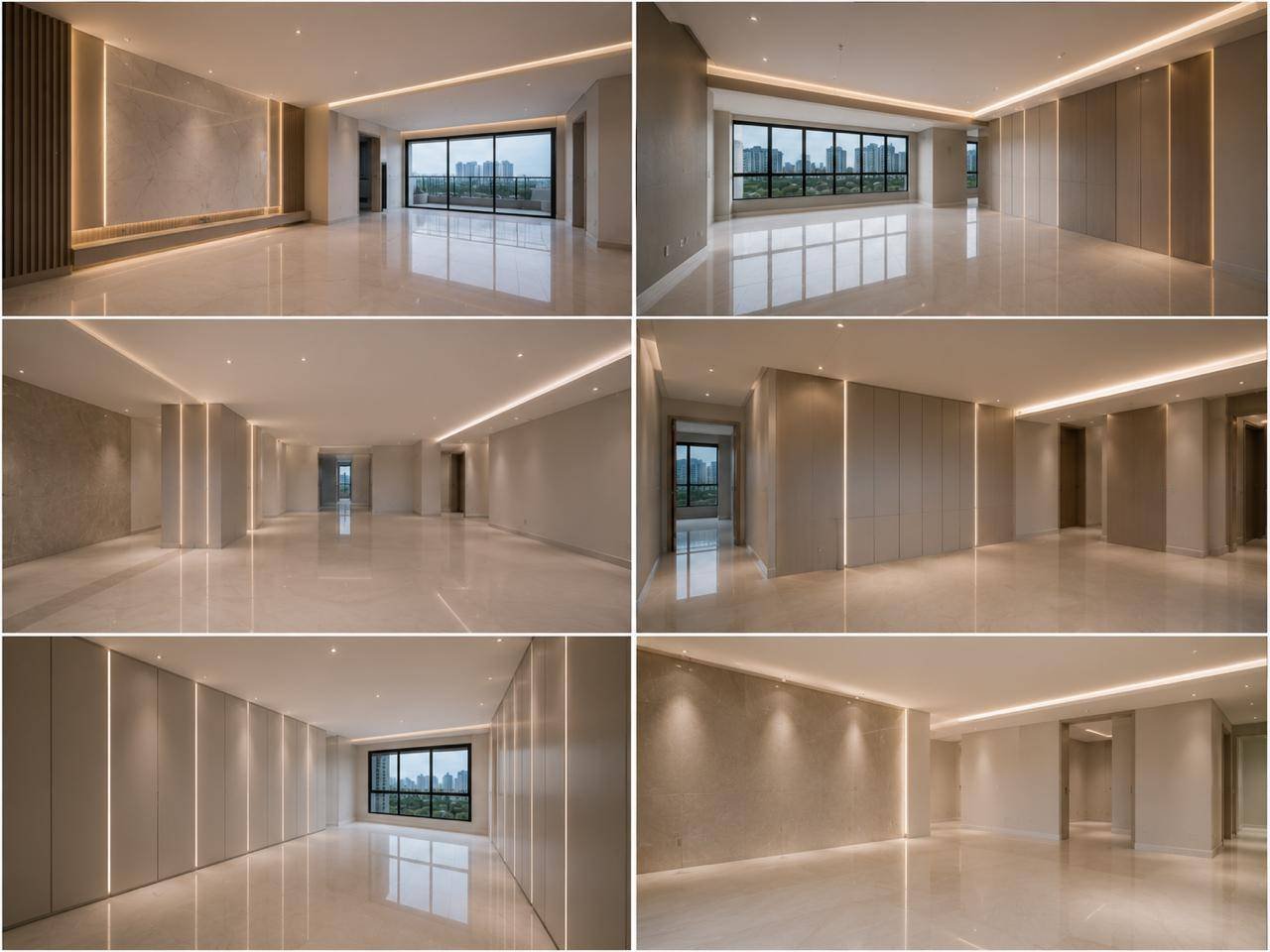 Hall social renovado com nova iluminação