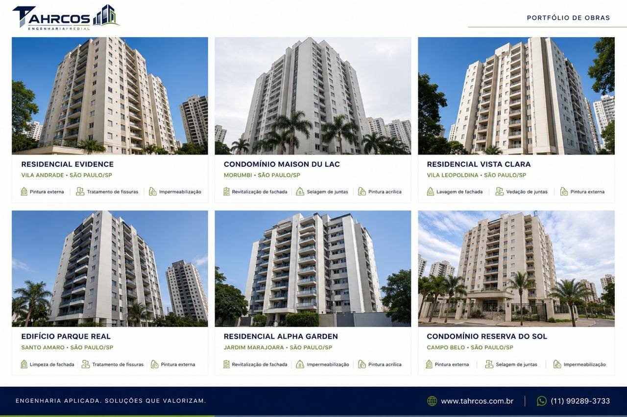 Edifícios com serviços de recuperação de fachada